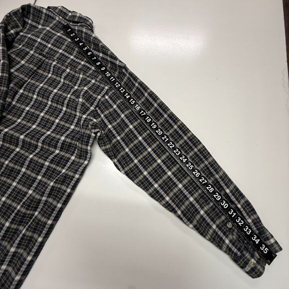 Columbia Shirt Mens XXL Green Blue White Plaid Button Up Long Sleeve Outdoors - Picture 4 of 9